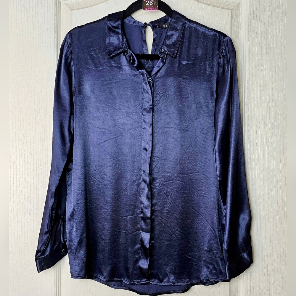 Zara Basic Collection Women's Satin Hidden Button… - image 2